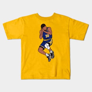 Stephen Curry Jumping Celebration Kids T-Shirt